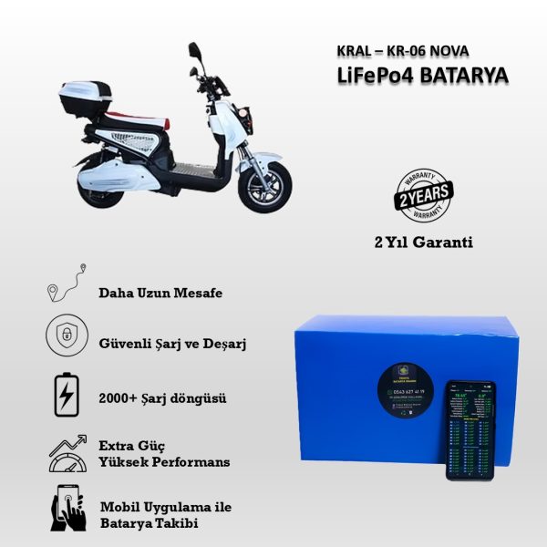 Kral-KR 06 Nova 72V 30Ah LiFePO4 Batarya